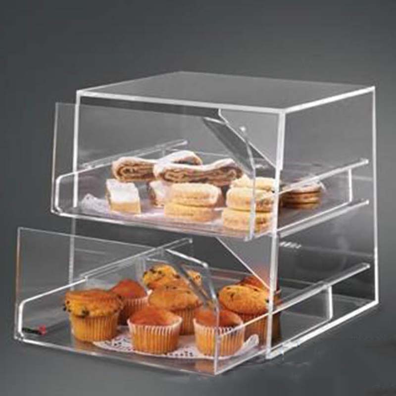 亞克力食品盒_面包展示柜定制